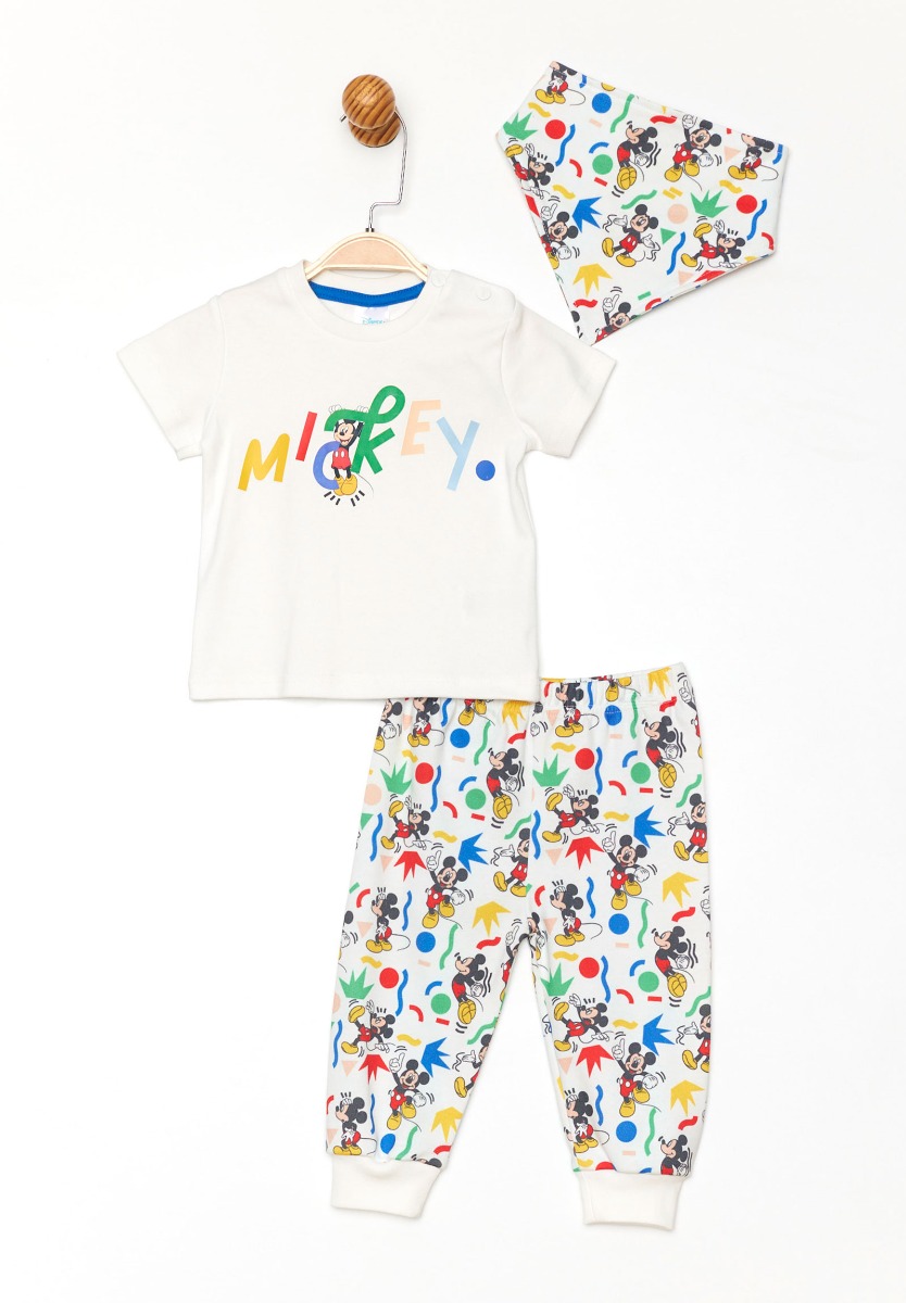 Cimpa Σετ πιτζάμα βρεφική με σαλιάρα Mickey Mouse Disney MC19448