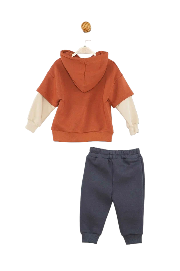 Σετ βρεφική φόρμα με κουκούλα Cimpa Disney Mickey Mouse καφε MC21134-Καφέ φωτογραφία