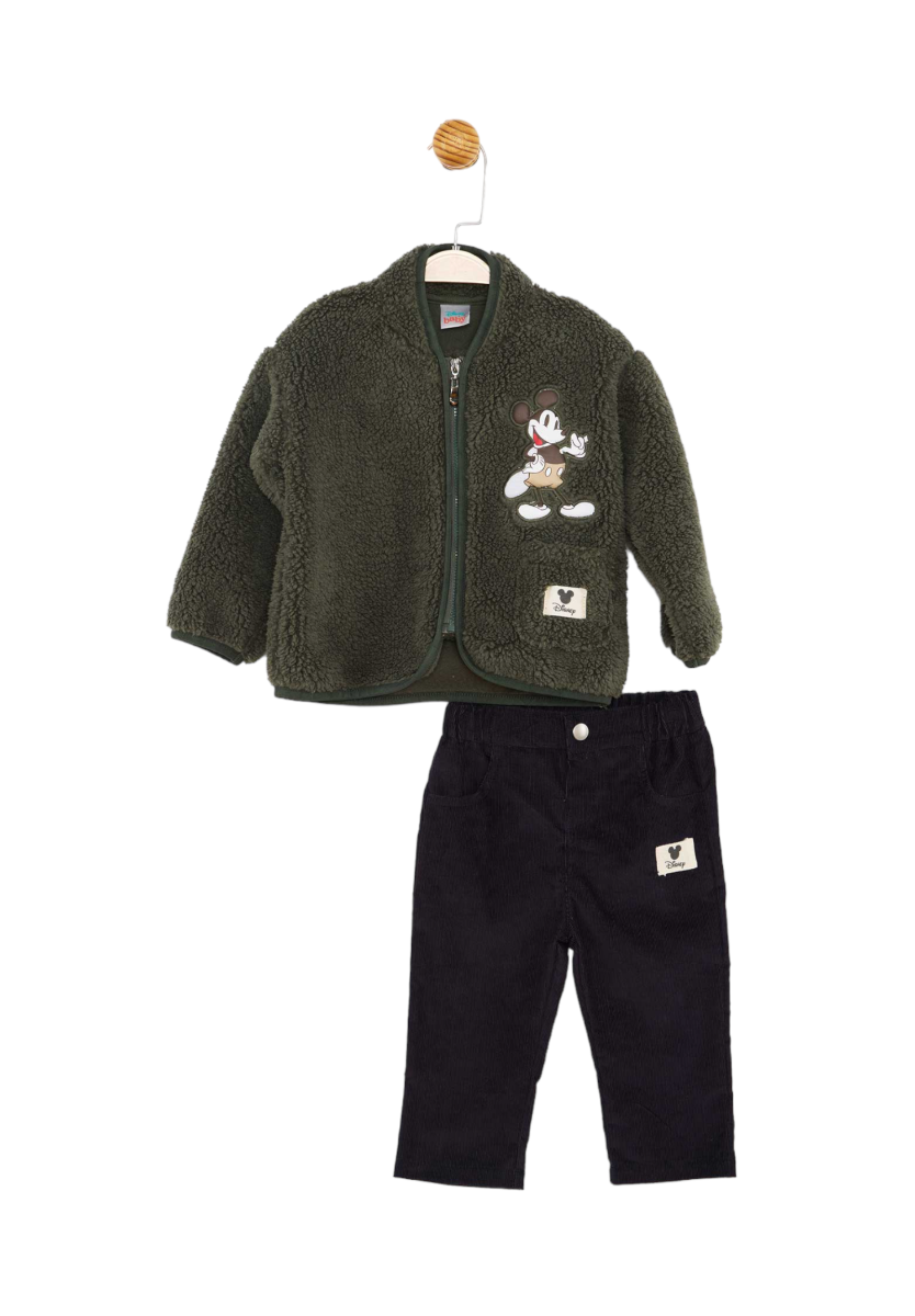 Cimpa ΣΕΤ ΒΡΕΦΙΚΟ FLEECE ΖΑΚΕΤΑ ΚΑΙ ΠΑΝΤΕΛΟΝΙ CIMPA MICKEY ΜΕ ΠΑΤΣ MC21148-Κυπαρισσί