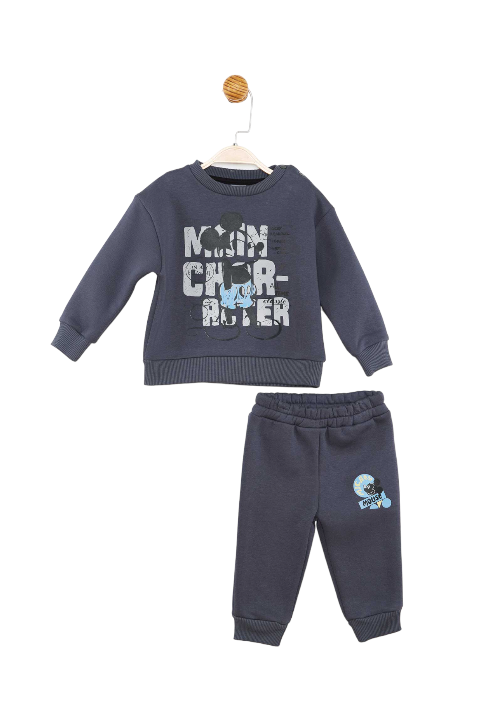 Cimpa Σετ βρεφική φόρμα Cimpa Disney Mickey Mouse Main Character MC21152-Ανθρακί