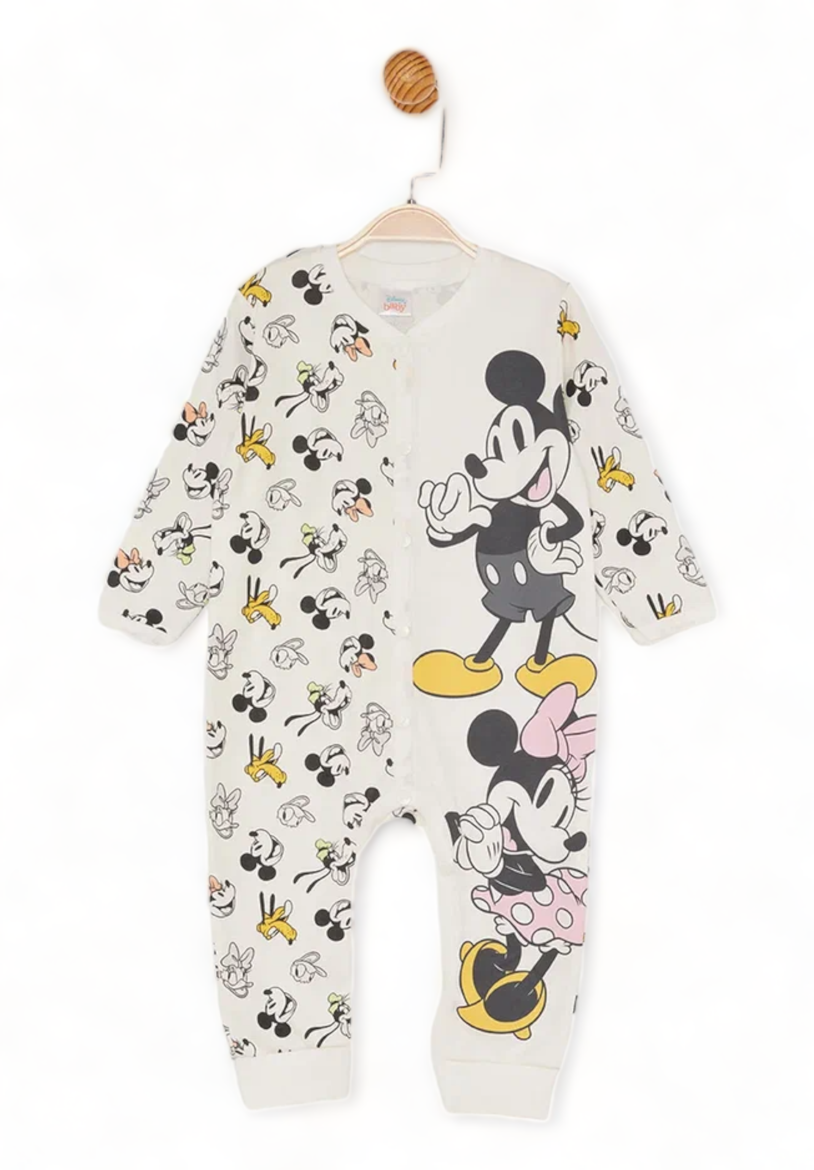 Cimpa Βρεφικό φορμάκι Cimpa με μακρύ μανίκι Disney Mickey και Minnie λευκο MN21194-Λευκό