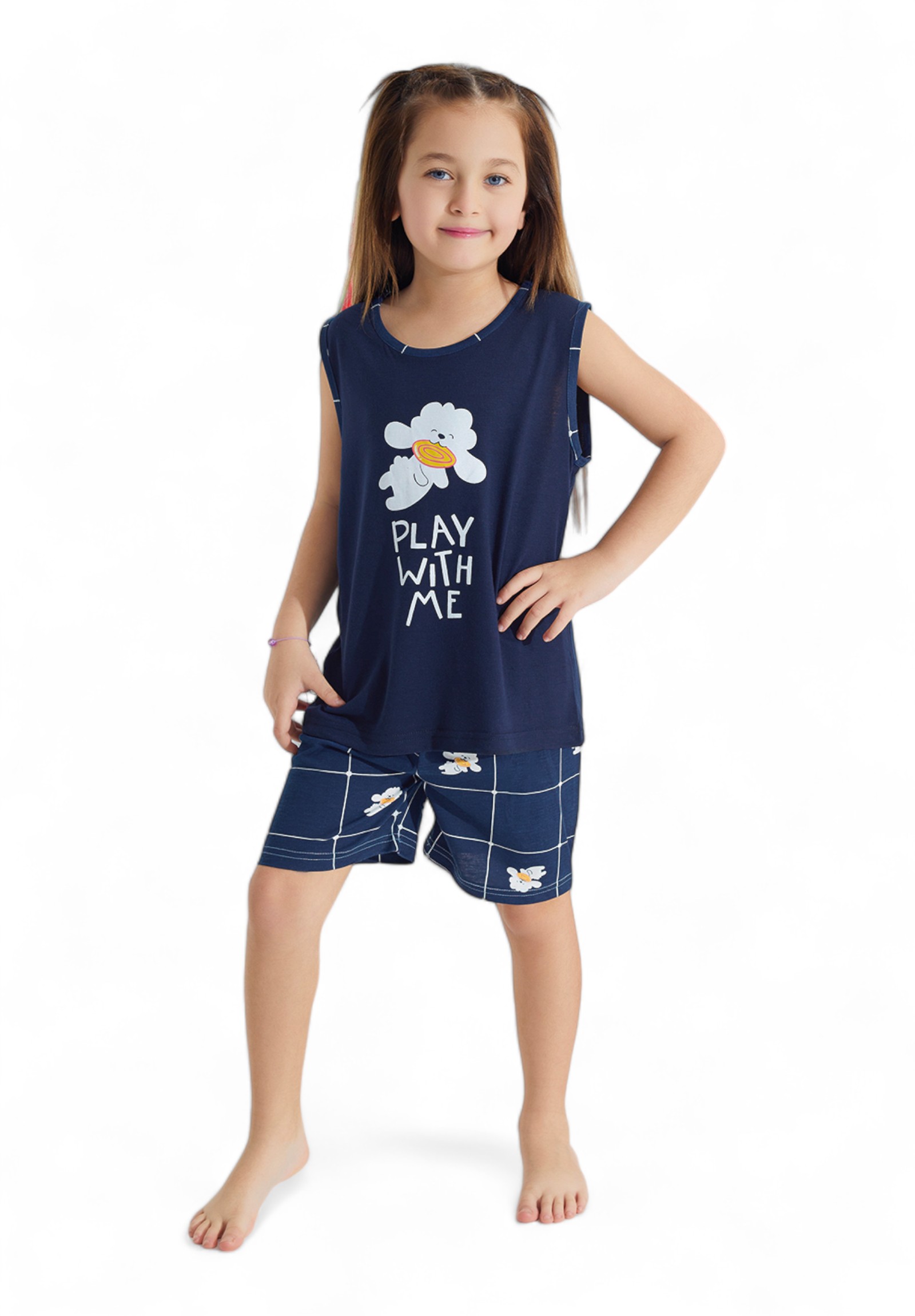 Pijamood Πιτζάμα παιδική με σορτσάκι PijaMood Play With Me PJMD814-Μπλε