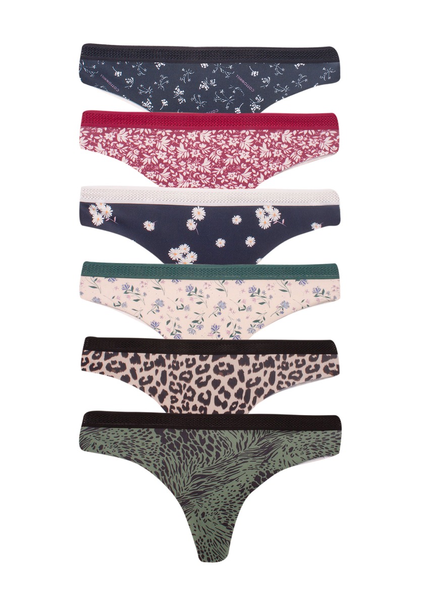 Brazil ελαστικά χωρίς ραφές Laser Cut Floral 6 Τεμ. CH0339-Πολύχρωμο φωτογραφία