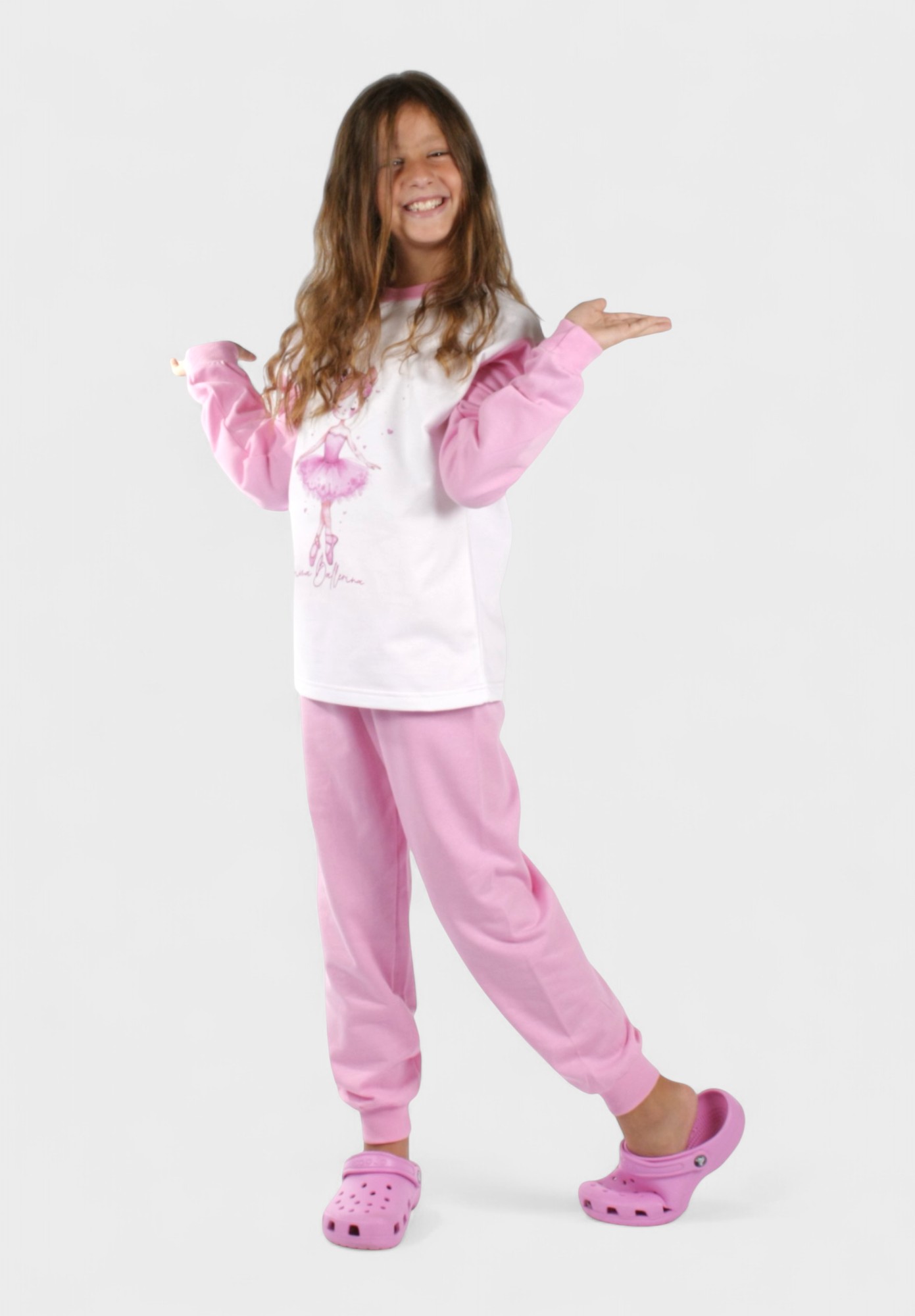 Παιδική Πιτζάμα Ballerina Ροζ Χριστίνα | 100% Βαμβακερή CHR207-1-Ροζ φωτογραφία