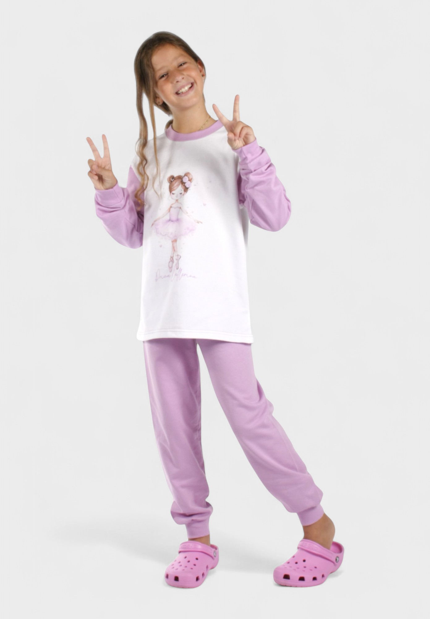Παιδική Πιτζάμα Ballerina Λιλά Χριστίνα | 100% Βαμβακερή CHR207-2-Λιλά φωτογραφία