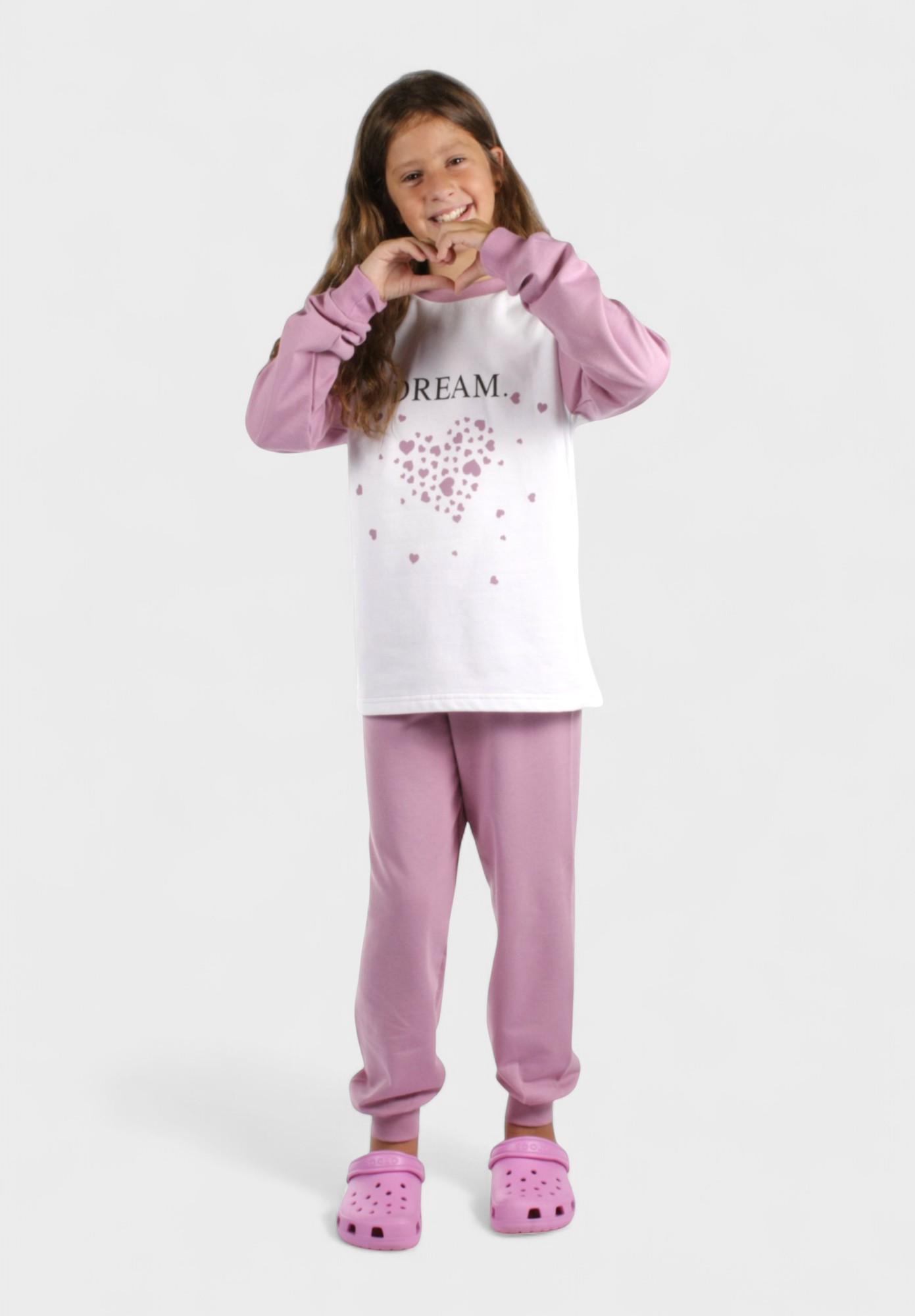 Πιτζάμα για κορίτσι εφηβική φούτερ Dream Λιλά | Χριστίνα CHR210-1-Λιλά φωτογραφία
