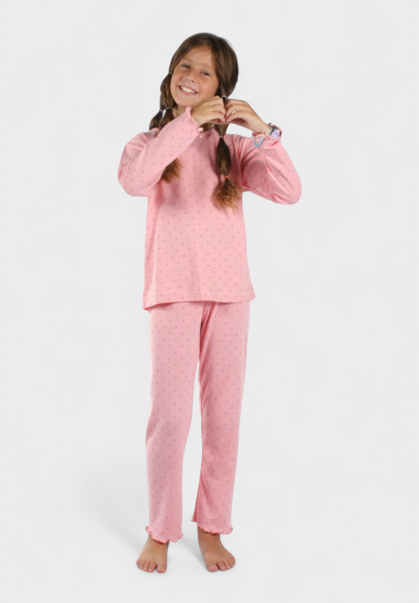 Παιδική Πιτζάμα Κορίτσι Stars Φούξια Χριστίνα | 100% Βαμβάκι CHR214-5-Φούξια φωτογραφία