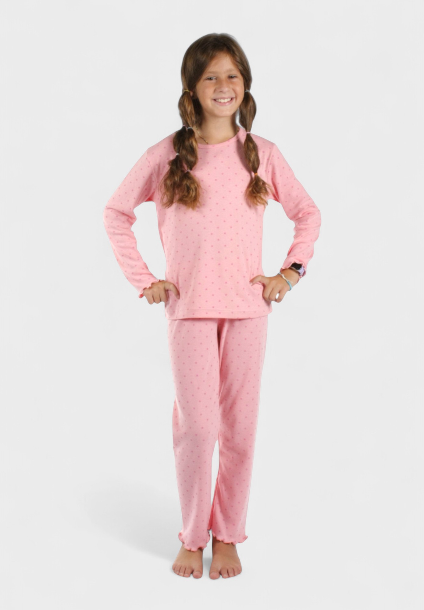 Παιδική Πιτζάμα Κορίτσι Stars Φούξια Χριστίνα | 100% Βαμβάκι CHR214-5-Φούξια φωτογραφία