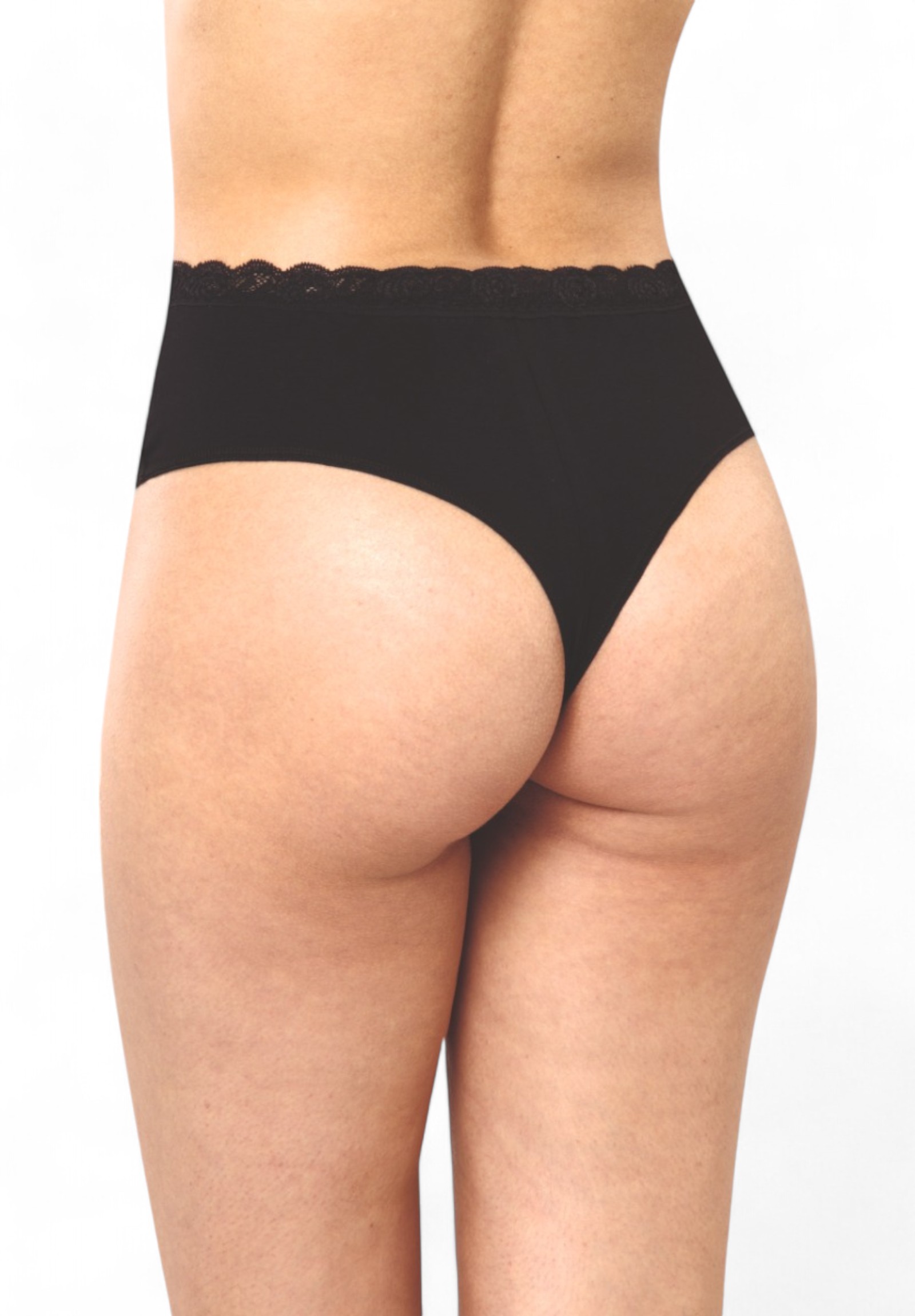 Στρινγκ ψηλόμεσο Plus Size Norddiva Claudia CLAUDIA-Μαύρο φωτογραφία