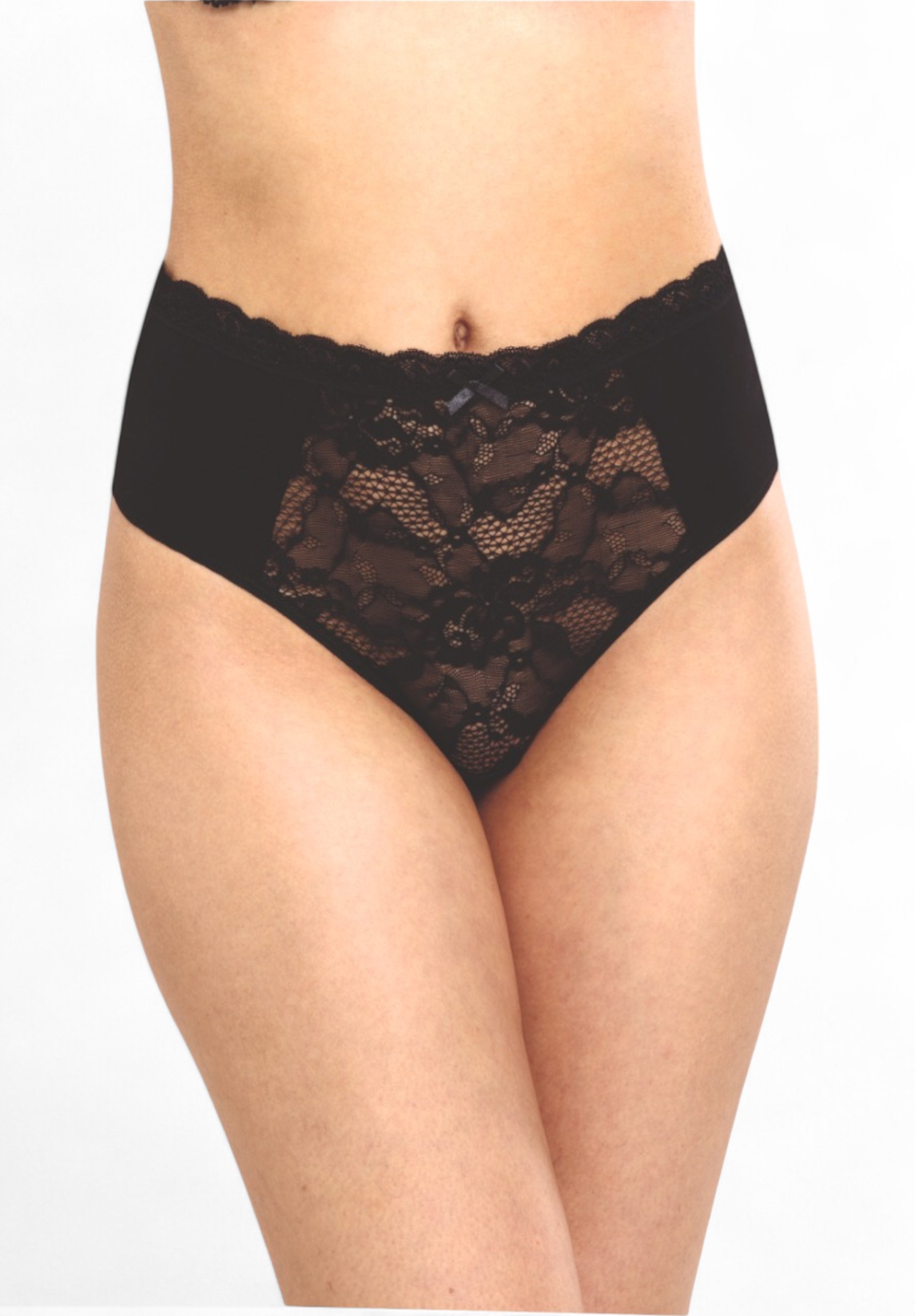 Στρινγκ ψηλόμεσο Plus Size Norddiva Claudia CLAUDIA-Μαύρο φωτογραφία