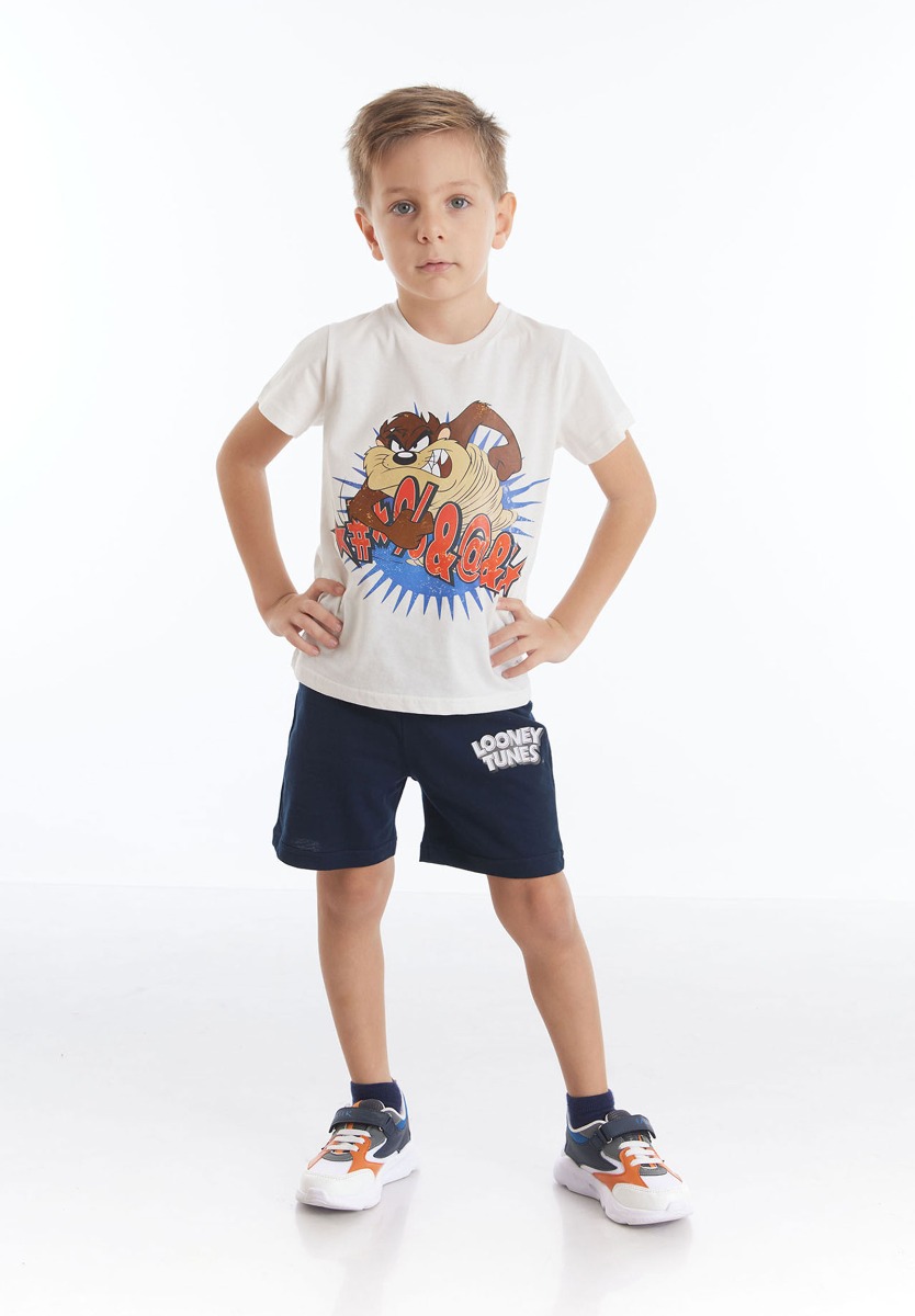 Cimpa Looney Tunes Σετ μπλούζα με σορτσάκι Taz LT19755-Μπλε Σκούρο