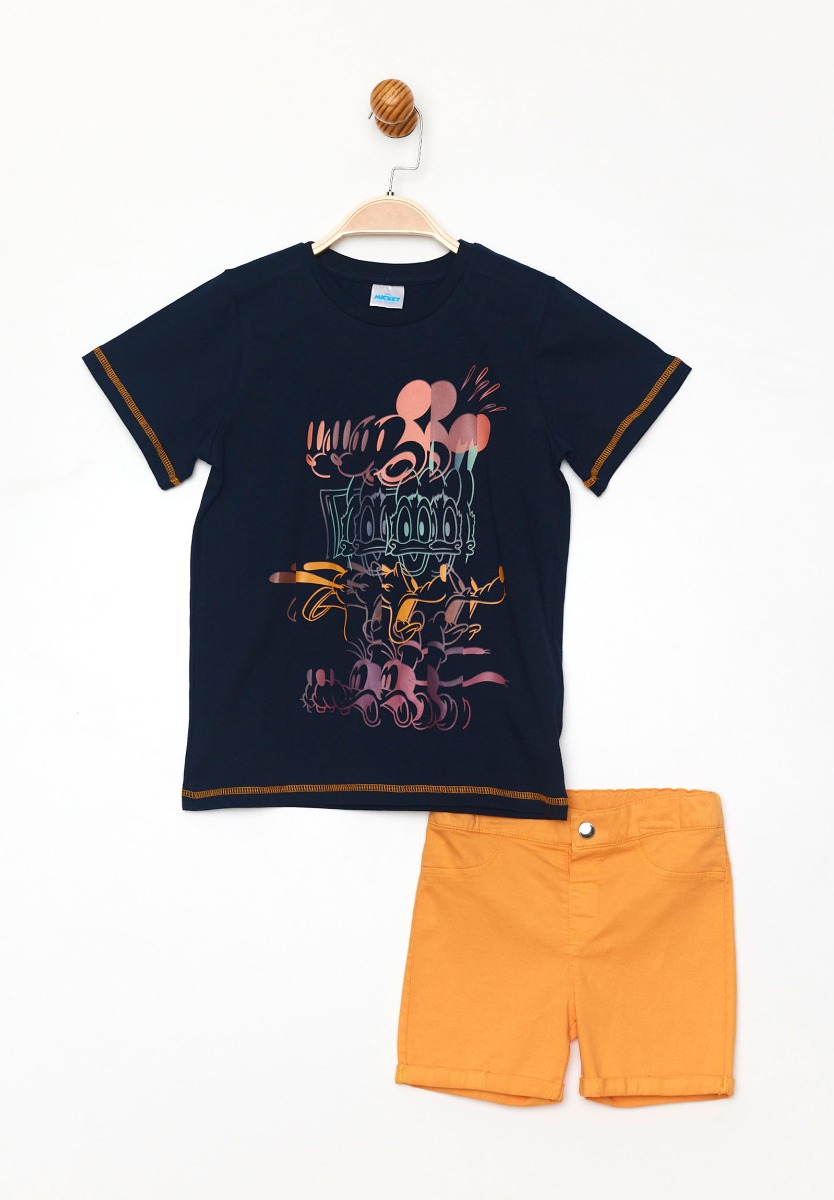 Cimpa Disney Σετ μπλούζα με καμπαρντινέ βερμούδα Mickey Mouse MC19473