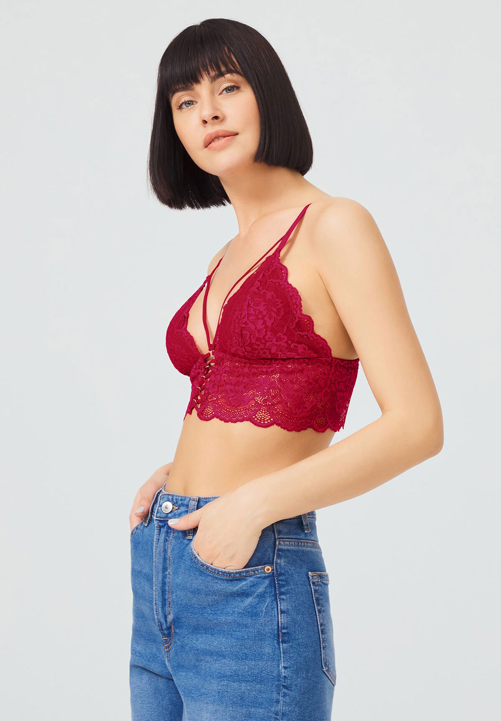  Bralette Cottonhill So Elegant CH1013-Μπορντώ 2025