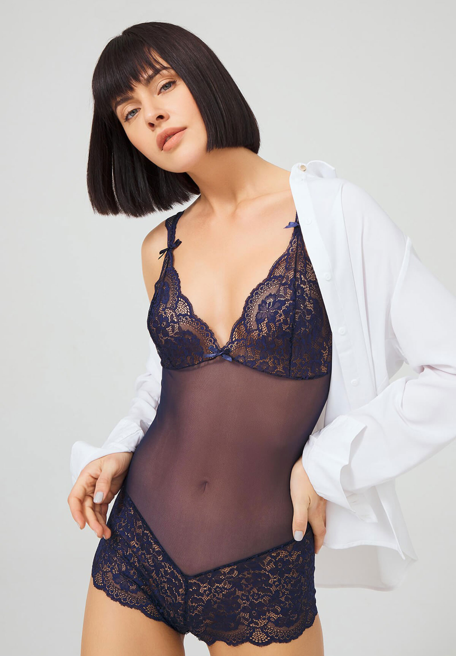  Κορμάκι Cottonhill See Through CH1859-Μπλε 2025