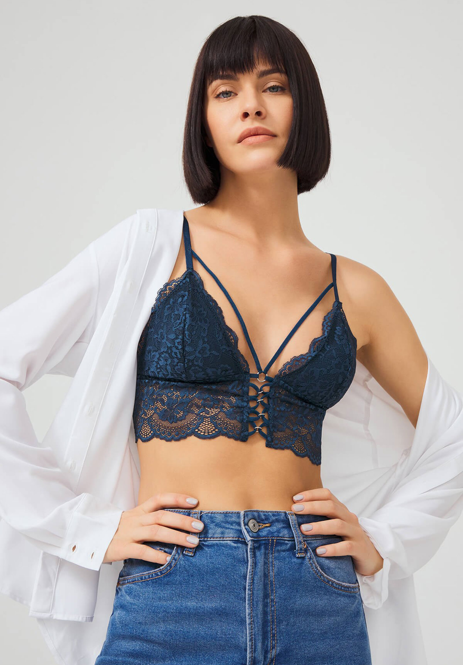  Bralette Cottonhill So Elegant CH1013-Πετρόλ 2025