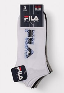 Παιδικές κάλτσες FILA 3 ζεύγη με pixel logo σε λευκό, μαύρο και γκρι – Μέγεθος 23-38

