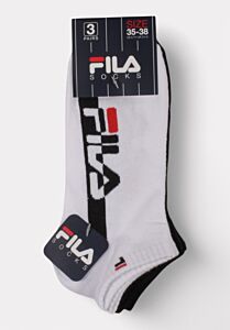 FILA Παιδικές Κάλτσες (3 Ζευγάρια) – Logo Print Λευκό & Μαύρο