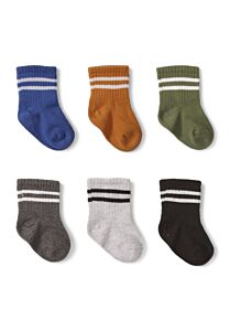 Κάλτσες βρεφικές από οργανικό βαμβάκι Biorganic Stripes Colors 6 Τεμ.