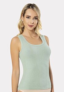 Φανελάκι γυναικείο Rib αμάνικο Kota Light Green