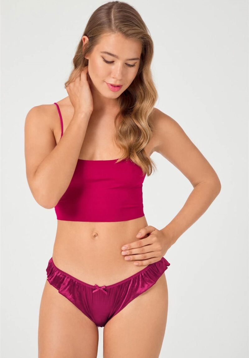 Στρινγκ σατέν πολύ ελαστικό Wine