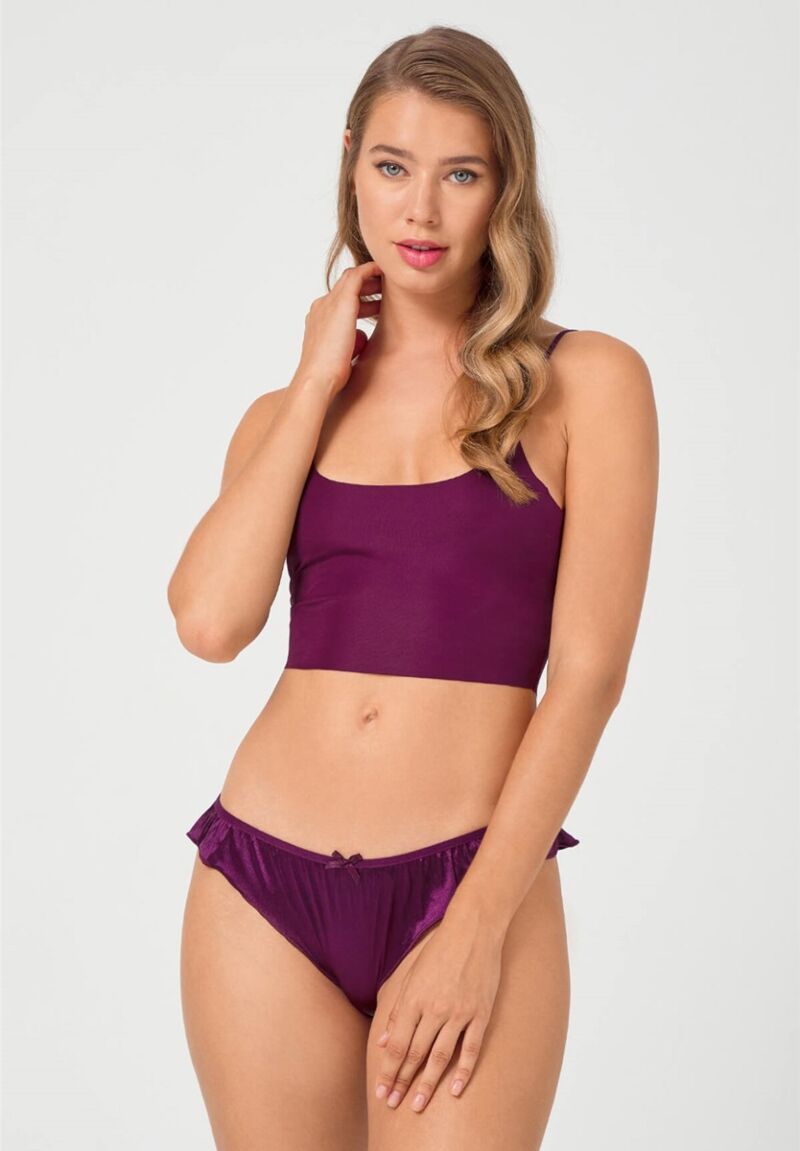 Στρινγκ σατέν πολύ ελαστικό Purple