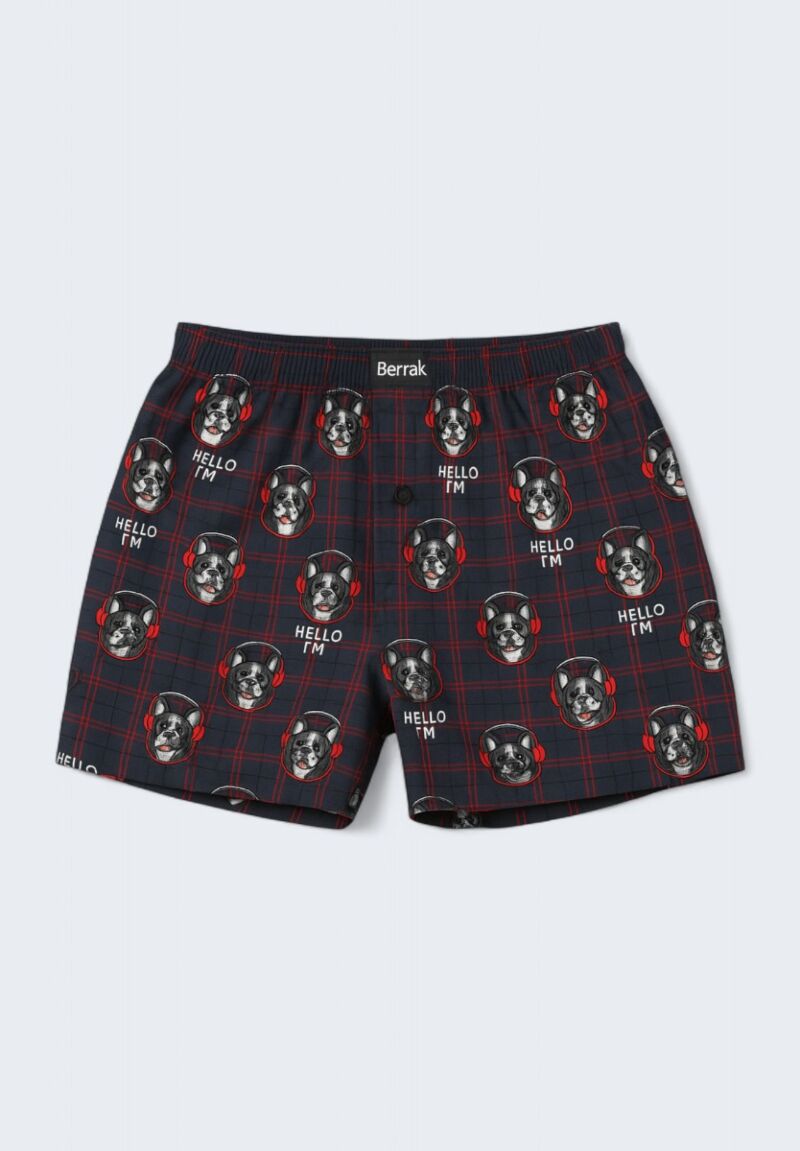 Ανδρικό Μποξεράκι Berrak Hello Fun με Κουμπί - 100% Βαμβάκι
