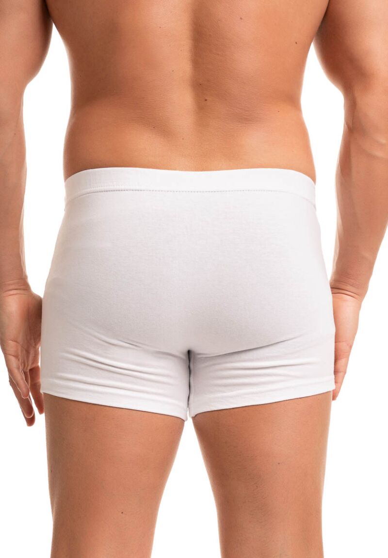 Ανδρικό μποξεράκι Giorgio εφαρμοστό λευκό βαμβάκι λύκρα