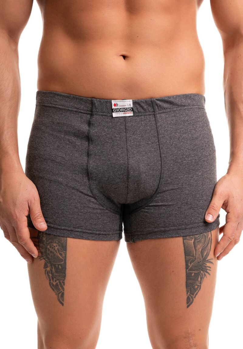 Ανδρικό μποξεράκι Giorgio υπερμέγεθος εφαρμοστό ανθρακί βαμβάκι λύκρα