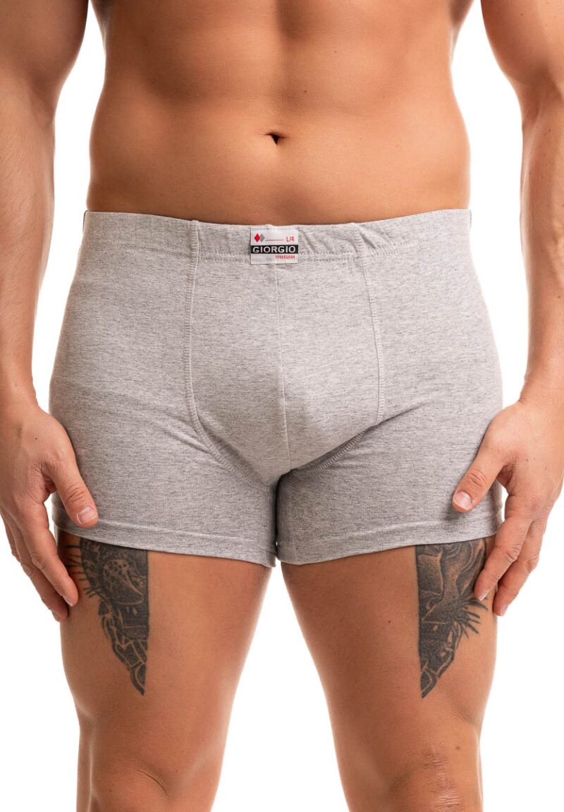 Ανδρικό μποξεράκι Giorgio εφαρμοστό γκρι βαμβάκι λύκρα