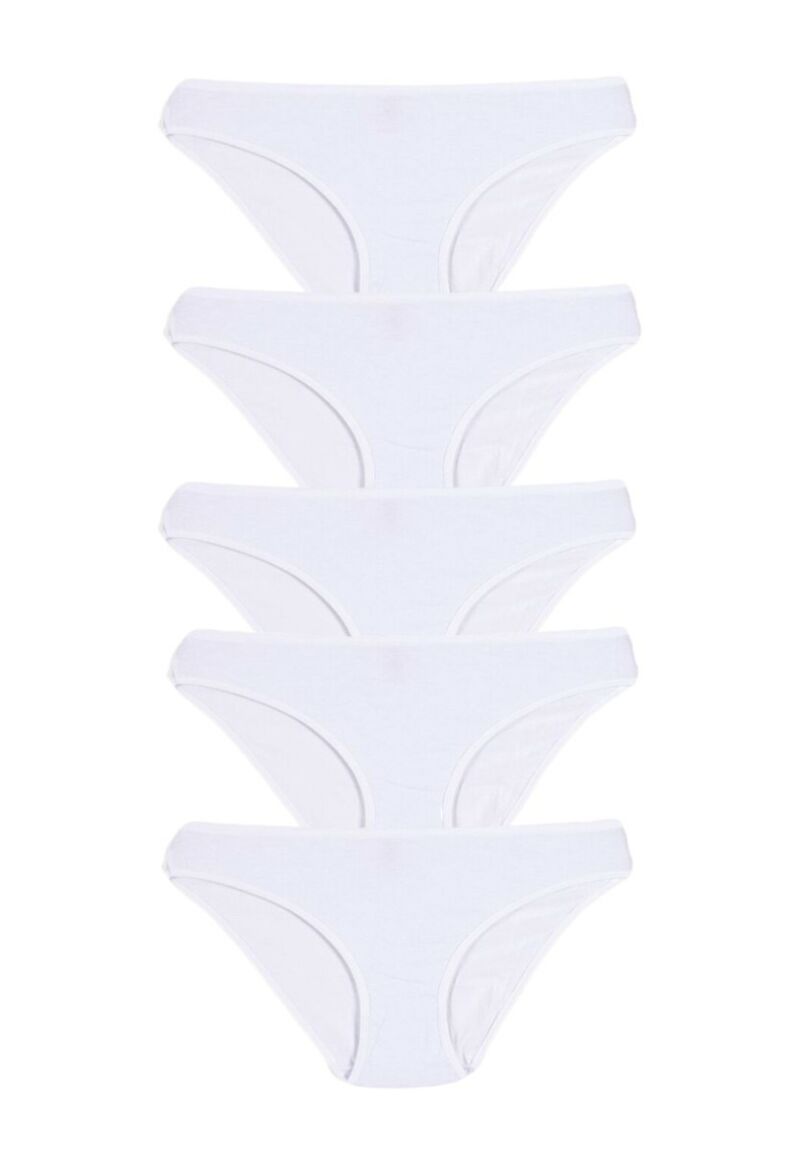 Σλιπ Mini μονόχρωμο Sexen White Aurelia σε οικονομική συσκευασία 5 Τεμ.