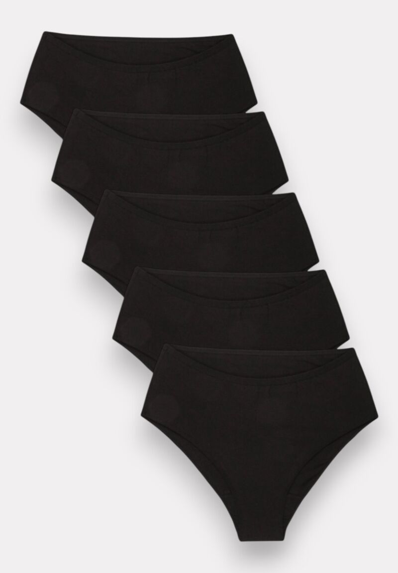 Σλιπ γυναικεία ψηλόμεσα maxi 3/4 Monica Black 5 Τεμ.