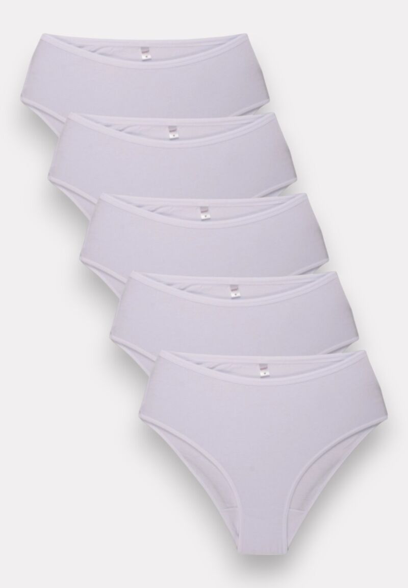 Σλιπ γυναικεία ψηλόμεσα maxi 3/4 Monica White 5 Τεμ.