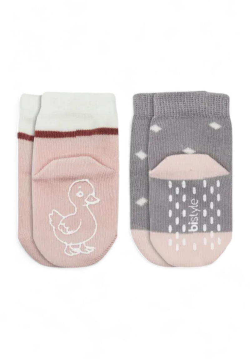 Κάλτσες βρεφικές με τάπες Girl Animals Biorganic 2 Τεμ.