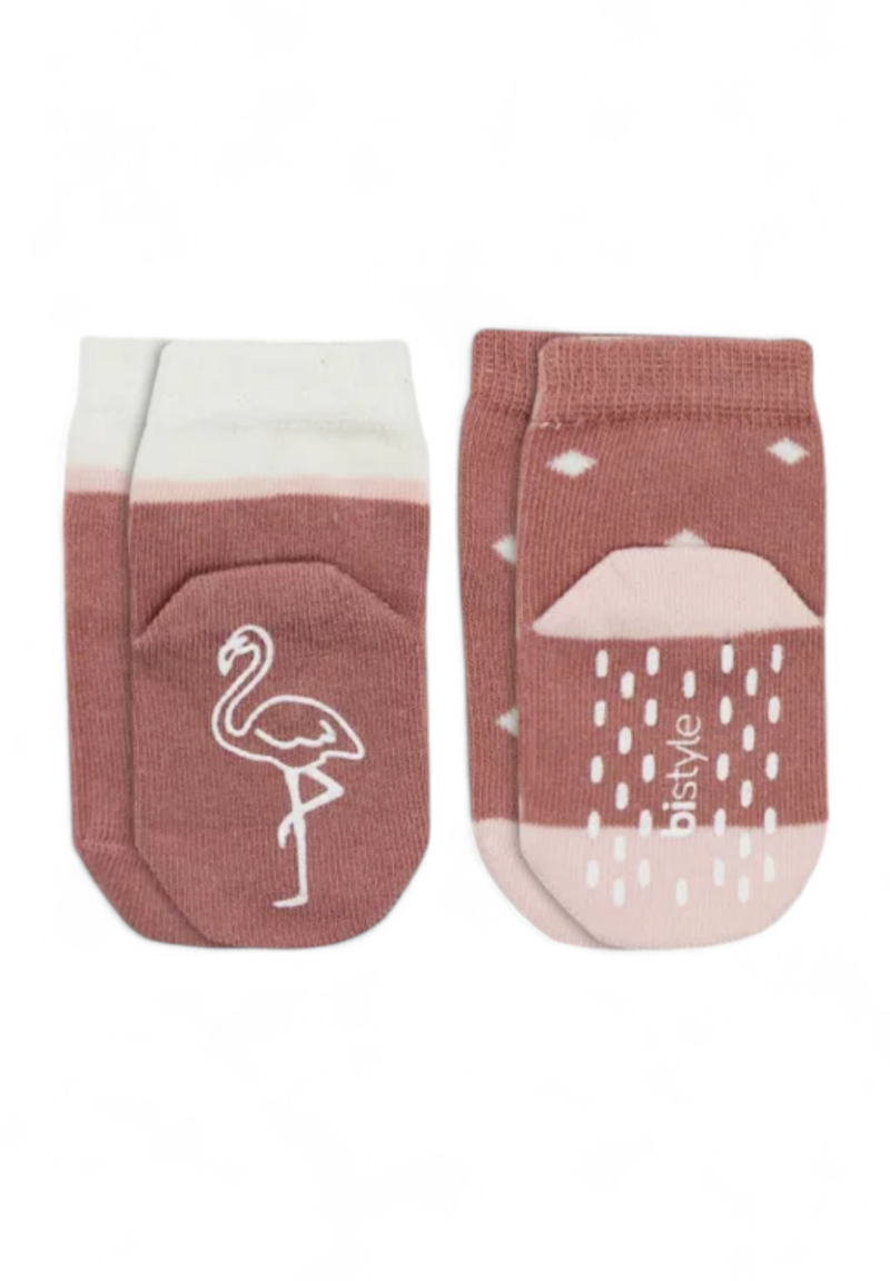 Κάλτσες βρεφικές με τάπες Girl Animals Biorganic 2 Τεμ.