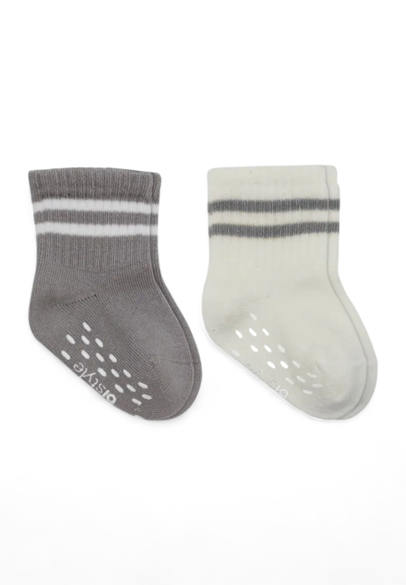 Κάλτσες βρεφικές με τάπες Stripes Biorganic 2 Τεμ.