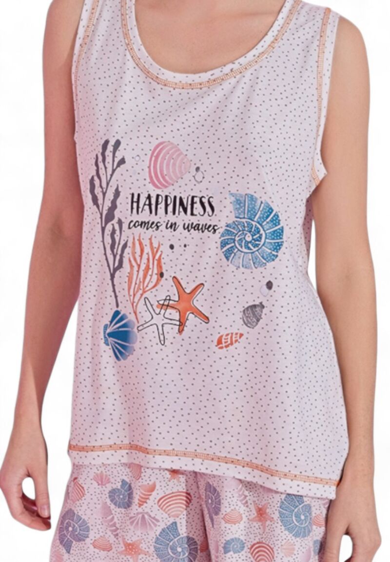 Πιτζάμα γυναικεία με σορτσάκι PijaMood Shells