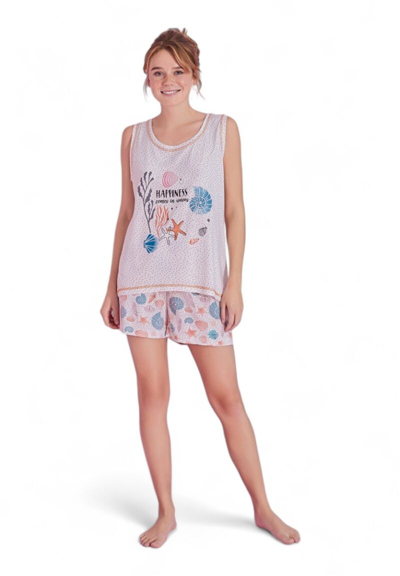 Πιτζάμα γυναικεία με σορτσάκι PijaMood Shells