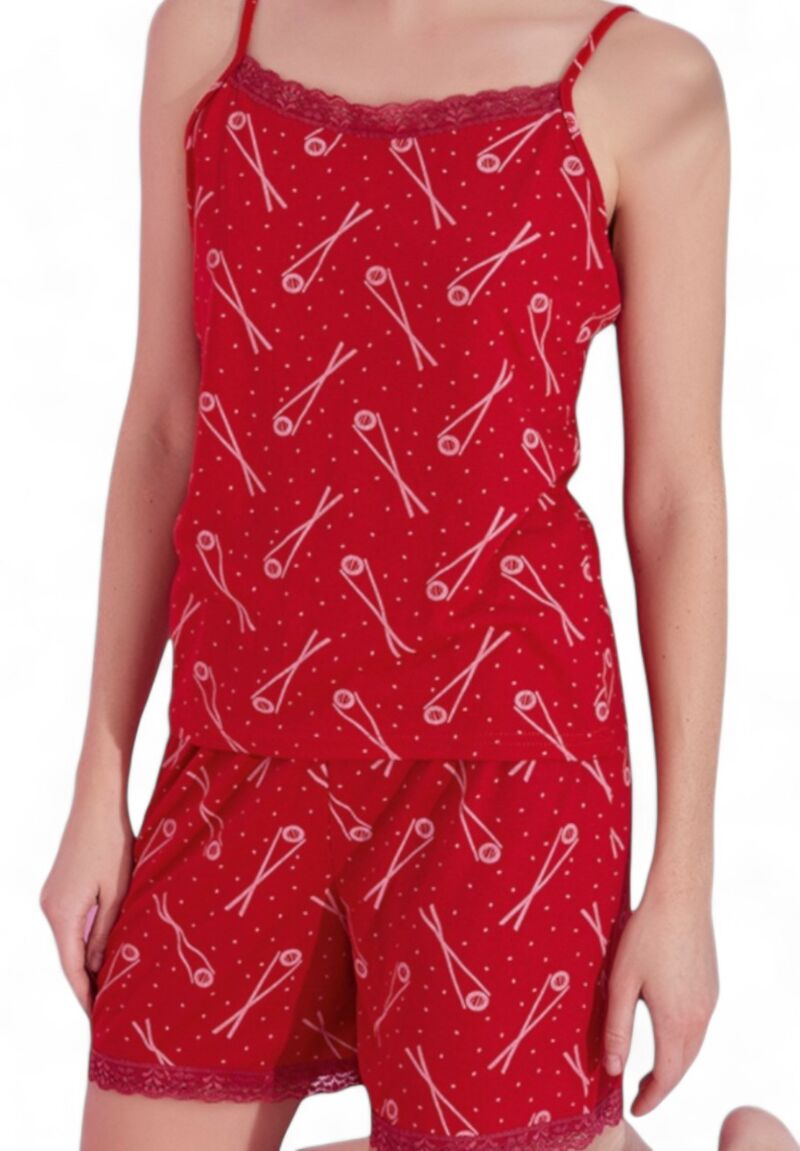 Πιτζάμα γυναικεία με σορτσάκι PijaMood Chopsticks