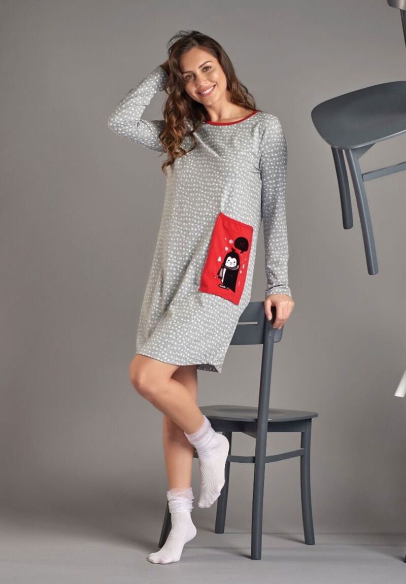 Νυχτικό με μακρύ μανίκι  Sevim