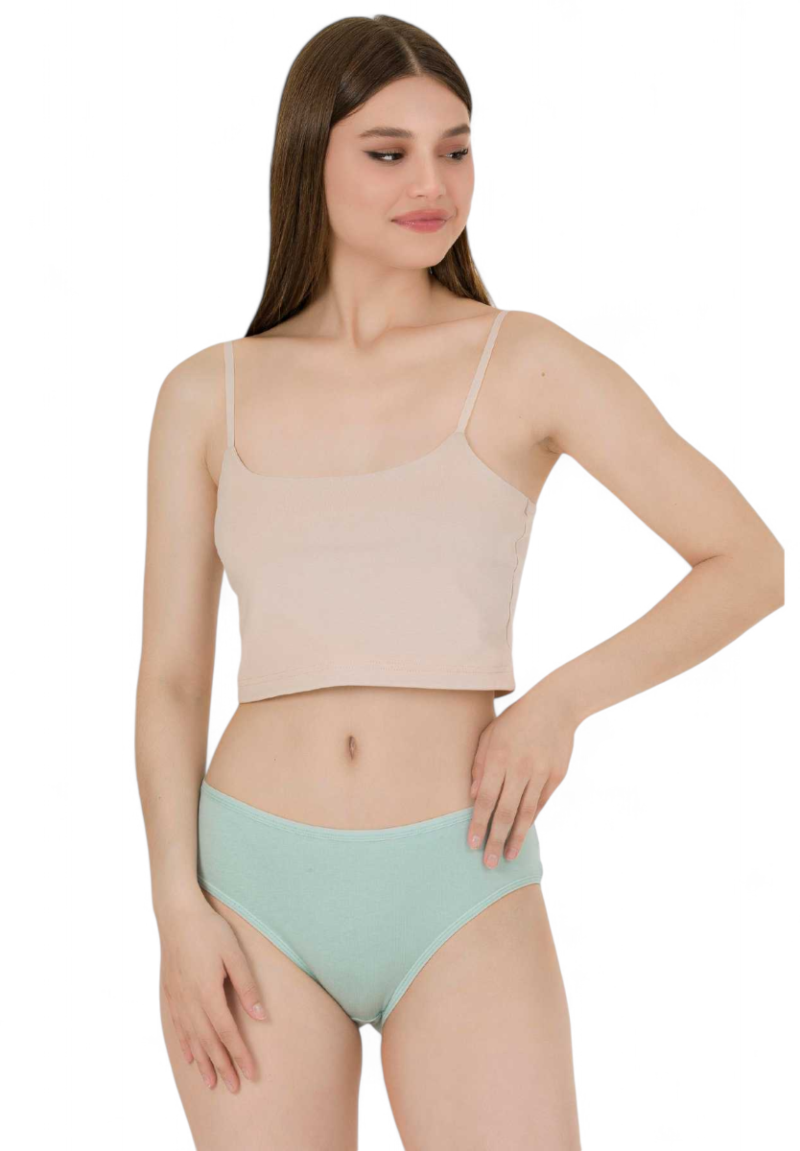 Σλιπ γυναικεία ψηλόμεσα μονόχρωμα Berrak 3 Τεμ.