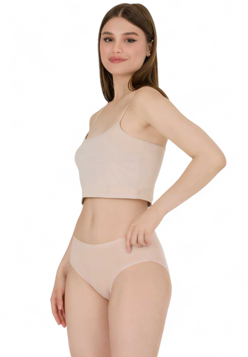 Σλιπ γυναικεία ψηλόμεσα μονόχρωμα Berrak 3 Τεμ.