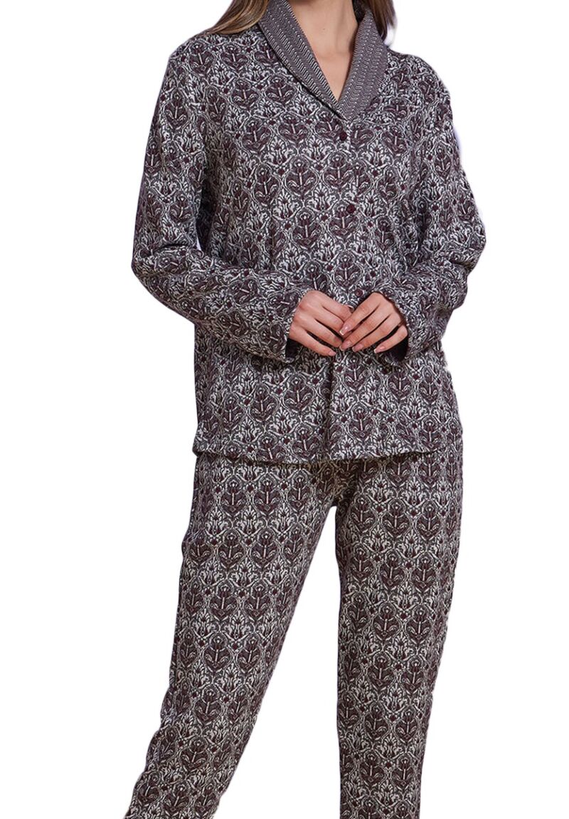 Πιτζάμα γυναικεία με κουμπιά στη μπλούζα So Warm