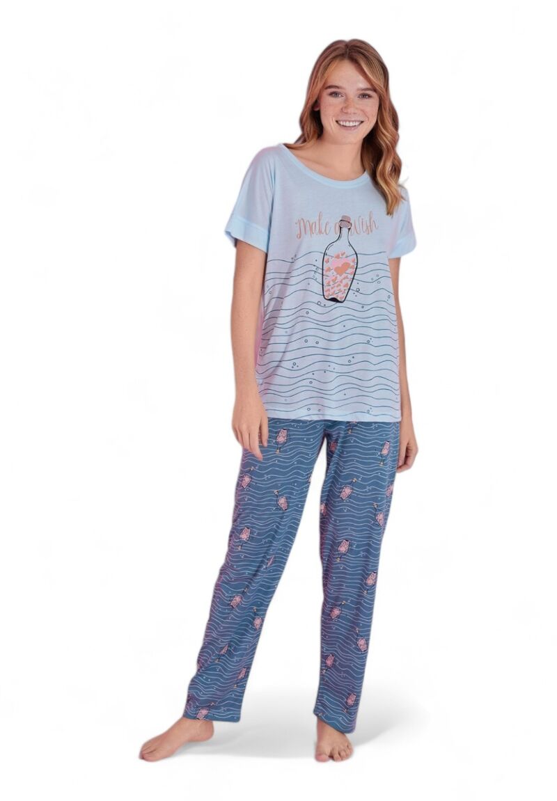 Πιτζάμα γυναικεία μακρύ παντελόνι PijaMood Wish