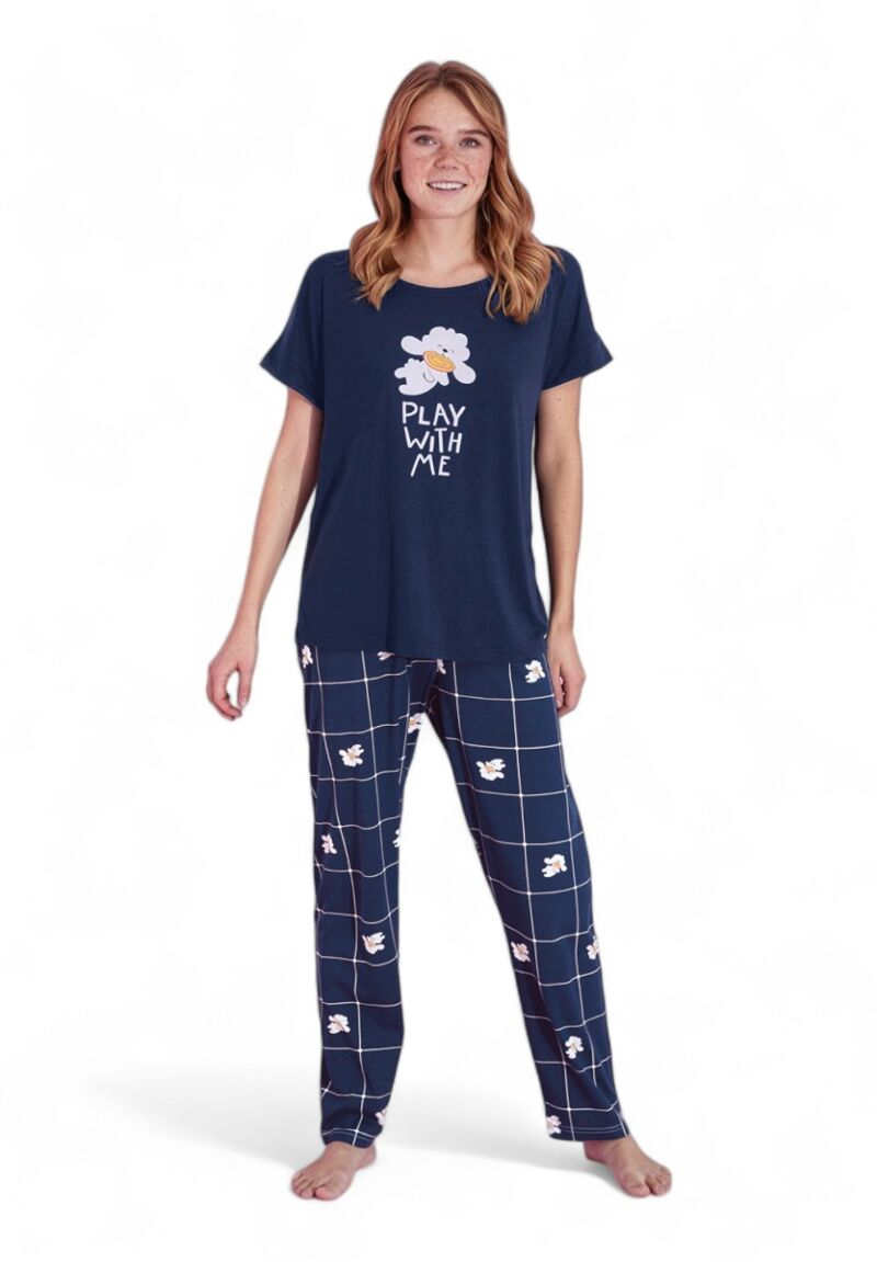 Πιτζάμα γυναικεία μακρύ παντελόνι PijaMood Play With Me