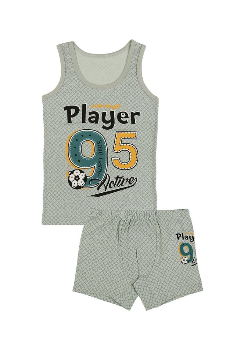 Σετ φανελάκι μποξεράκι παιδικό Player Γαλάζιο