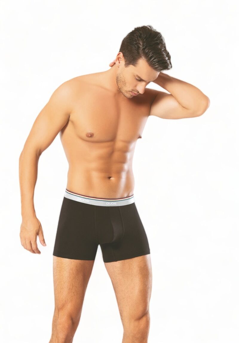 Boxer ανδρικό βαμβακερό 4DUDE με μαλακό εξωτερικό τρίχρωμο λάστιχο