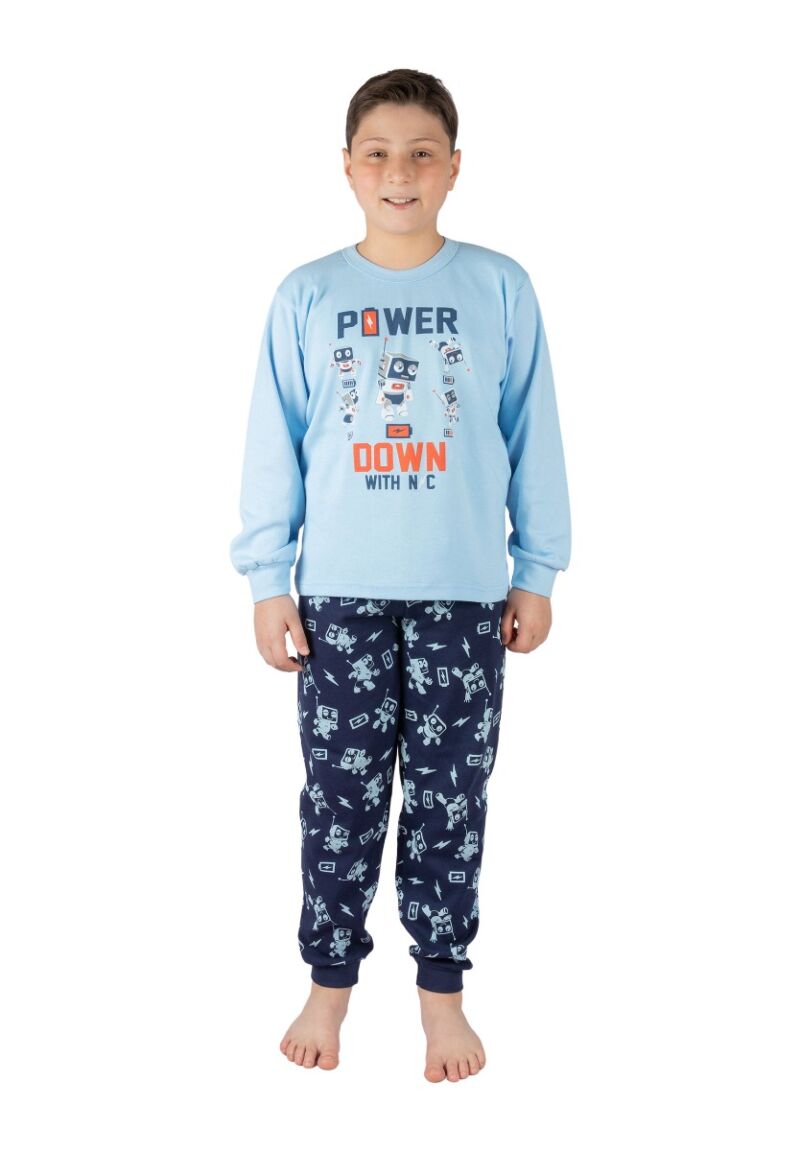 Πιτζάμα παιδική Nina Club Robot Γαλάζιο