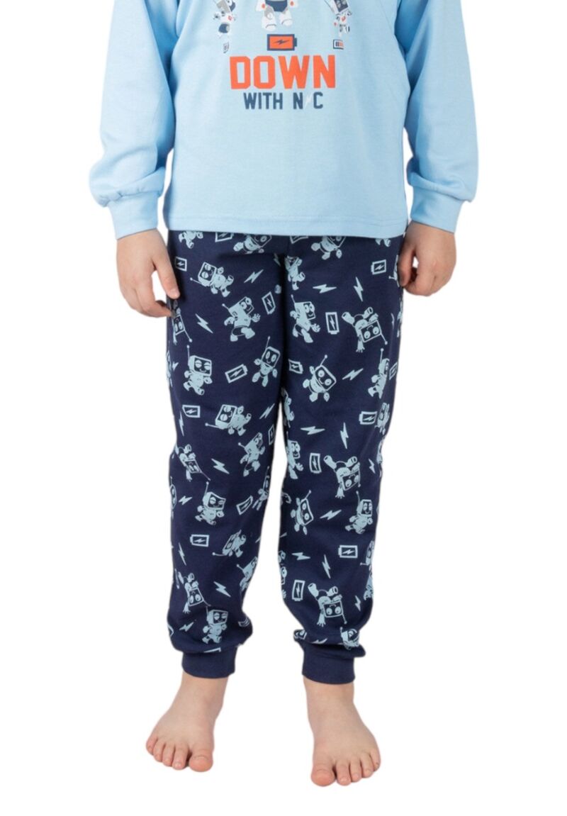 Πιτζάμα παιδική Nina Club Robot Γαλάζιο