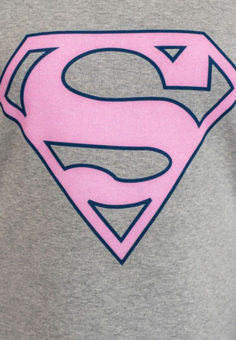 Πιτζάμα παιδική - εφηβική Nina Club Super Girl Grey