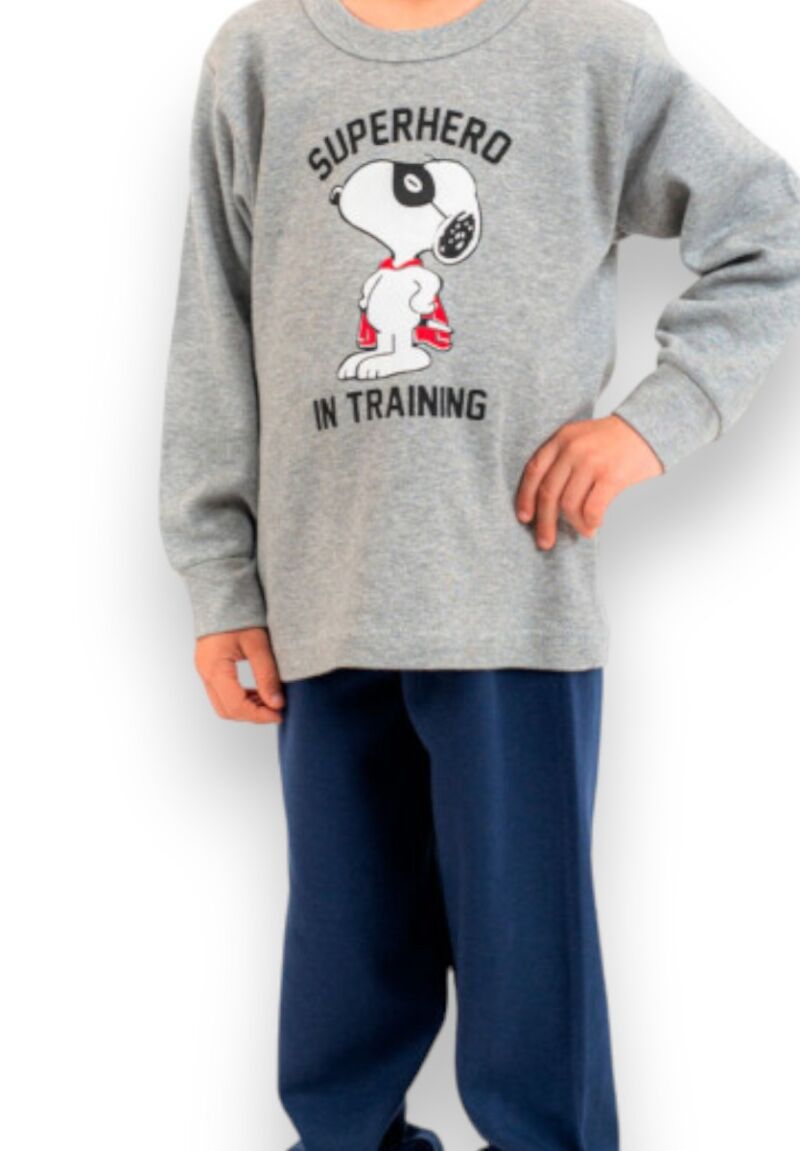 Πιτζάμα παιδική Nina Club Super Hero Grey